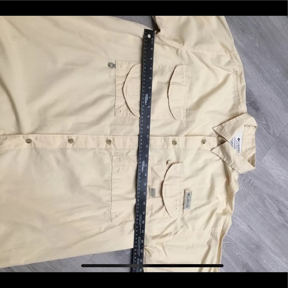 Columbia PFG Mens M Yellow Vented Long sleeve - Picture 5 of 9
